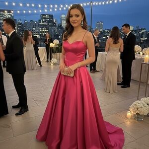 Hot Pink Ball Gown - David's Bridal - NWT